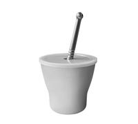 Céramique ail gingembre pestle set, Ensemble de pilon et presse-ail en aluminium Ginger er Spice, gris 13x12,2 cm