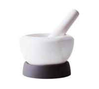 Céramique ail gingembre pestle set, Mortier blanc et pilon réglé broyeur de gingembre d'épice d'ail 9.5x13cm