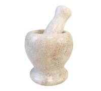 Céramique ail gingembre pestle set, Mortier et pilon en marbre, presse-ail, moulin à épices, multicolore, 10.5cm(White)