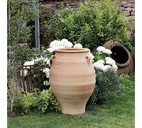 Céramique crète | grande amphore en terre cuite de haute qualité avec poignée Amphore végétale pour le jardin 80 cm | résistant au gel et aux intempéries | grande décoration, thymus 1