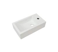 Céramique lavabo avec trou de robinetterie lavabo blanc 46 x 25,5 x 12 cm