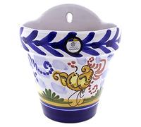 CéraMIQUE RAMBLEÑA | Pot de fleurs suspendu avec piscine | Pot de fleur à suspendre | Pot mural Patios de Cordoue Monteria - Modèle D125 | 100 % décoré à la main | 13,5 x 12 x 16 cm