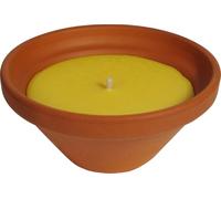 Ceras Roura Bougie bol à la citronnelle - Bougie de jardin d'extérieur en blanc ou terre cuite - Grande bougie de terrasse (terre cuite, 5,5 x 12 cm)