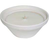 Ceras Roura Bougie bol à la citronnelle - Bougie de jardin d'extérieur en blanc ou terre cuite - Grande bougie de terrasse (blanc, 5,5 x 12 cm)