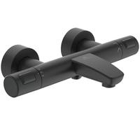 CERATHERM T25 | Robinet de salle de bain AP 315 x 185 x 70 mm, entraxe vertical de 161 mm, noir, débit de 22 l/min (3 bars) | Fonction thermostatique, économie d'eau et d'énergie, CoolBody