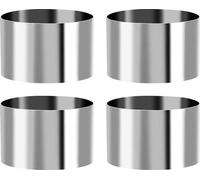 Cercle à dessert en acier inoxydable, lot de 4, 8 cm de diamètre, 5 cm de hauteur, forme ronde