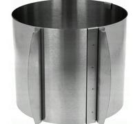 Cercle à gâteau ajustable de 15 cm en acier inoxydable - Cadre de cuisson professionnel pour gâteaux, pâtisseries et desserts - Moule rond ajustable pour crèmes, génoises, cheesecakes et mousses - Dur