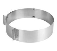 Cercle à pâtisserie extensible en acier inoxydable de 15 à 30 cm de diamètre - - ALTOBUY Gris