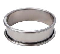 De Buyer - Cercle à tarte bord roulé 6 cm en inox - Argent