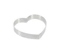 Cercle à tarte Coeur Inox perforé de BUYER H 2 cm D 12 cm