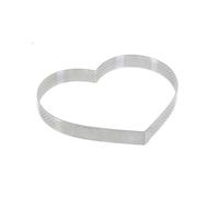 Cercle à tarte Coeur Inox perforé de BUYER H 2 cm D 18 cm
