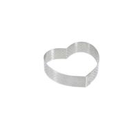 Cercle à tarte Coeur Inox perforé de BUYER H 2 cm D 8 cm