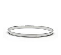 De Buyer Cercle à tarte rond perforé en inox à bords roulés H. 2 cm - Ø 28 cm