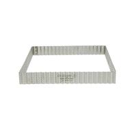 Cercle à tarte perforé carré cannelé 23 cm De Buyer