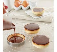 Cercle à tarte perforé en inox rond 8 cm Mathon