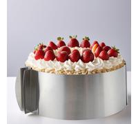 Cercle à tarte réglable - Inox - Ø 16 à 30 cm - Argent - Pour gâteaux et entremets