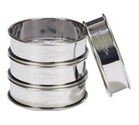 Cercle à tartelette - PATISSE - Modèle carré - D: 8 cm - Acier inoxydable - Lot de 4