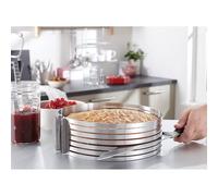 Cercle à trancher génoise extensible en inox 24 à 30 cm Mathon