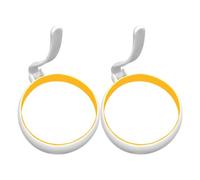 Cercle à Œufs Rond | 2 Pièces Moule Rond pour Œufs Anneau de Cuisson | Ustensiles de Cuisine pour Cuisiniers Petit Déjeuner Brunch BBQ Burger Préparation de Repas en Extérieur