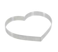 Cercle à tarte Coeur Inox perforé de BUYER H 2 cm D 18 cm
