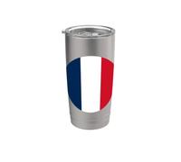 Cercle drapeau France Gobelet isotherme en acier inoxydable double paroi