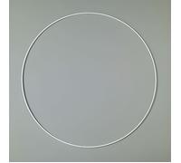 Cercle métallique - LEALOO - Abat-jour - Diamètre 40 cm - Couleur blanche - Design contemporain