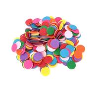 Cercles de confettis en papier, tampon de forme ronde en feutre de couleur Assortiment de couleurs mélangées de cercles de feutre artisanal pour le bricolage de mariage et la couture artisanale(4CM)