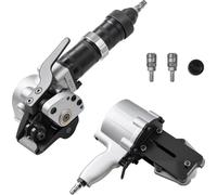 Cercleuse pneumatique - Cercleuse acier/métal - Tension, coupe, scellage 3 en 1 - Largeur de bande 19 mm - Force de tension 8 500 N - Pour palettes et emballages
