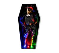 Cercueil Dansant Squelette Halloween Ornement Festif De Collection avec | Panneau de bureau squelette animé décoratif Pour Jardin Cour Salle De Séjour Maison Hantée Et Cheminée