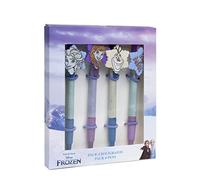 CERDÁ LIFE'S LITTLE MOMENTS - Lot de 4 Stylos à Bille Noirs Originaux de La Reine des Neiges 2 | Un Cadeau de Papeterie Original pour les Fans Licence Officielle - Disney 2700000342