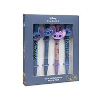 CERDÁ LIFE'S LITTLE MOMENTS – Lot de 4 stylos à bille – Stitch – Licence officielle Disney