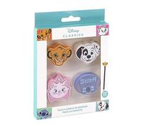 Cerdá - Lot de 4 Gommes en Forme de Personnages Disney - Licence Officielle Disney