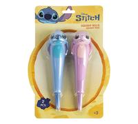 Lot de 2 stylos à bille décoratifs avec motif Stitch, encre douce et corps ergonomique pour écrire scolaire, bureau ou cadeau pour enfant original et amusant, Point (Stitch), Licence