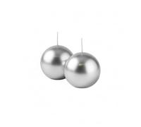 Cereria de Giorgio risthò Bougies Boule, Cire, Argent, 4.5 x 4.5 x 4.5 cm, 12 unités
