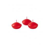 Cereria de Giorgio risthò Bougies flottantes, Cire, Rouge, 4.5 x 4.5 x 2.5 cm, 20 unités