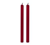 Cereria Di Giorgio - 8 bougies cylindriques - Diamètre 2,2 cm Hauteur 25 cm - Couleur bordeaux - Durée 8 heures