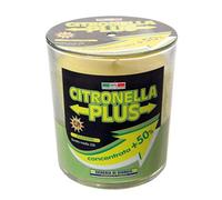 Cereria Di Giorgio Bougie en verre Plus - Citronnelle de Java 100% Naturel - Anti Moustiques - Durée 32 Heures, Cire de Paraffine, Jaune, 7 cm