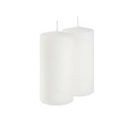 Cereria di Giorgio Bougies diamètre 7 cm Hauteur 15 cm - Blanc - Lot de 4 pièces