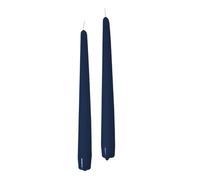 Cereria di Giorgio Risthò Bougies coniques pour bougeoir, cire, bleu nuit, 2,2 x 25 cm, 10 unités