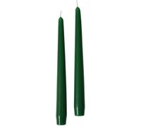 Cereria di Giorgio Risthò Bougies coniques pour bougeoir, cire, vert foncé, 2,2 x 25 cm (Lot de 5)