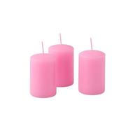 Cereria di Giorgio Risthò Bougies diamètre 4 cm hauteur 7 - Rose poudre - Lot de 12 pièces