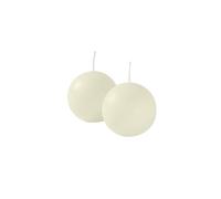 Cereria di Giorgio Risthò Bougies Sphère, Cire de Paraffine, Crème, 6 cm, 6 unités