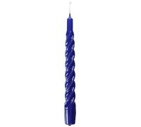 Cereria di Giorgio Risthò Bougies Tortillon Laqué, Cire de Paraffine, Bleu, 2,2 cm, 3 unités
