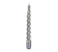 Cereria di Giorgio Risthò Lot de 6 Bougies à tartelettes laquées, Cire, Argent, 2,2 x 2,2 x 21 cm