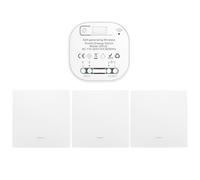 Cerhot EU interrupteur sans fil sans piles kit interrupteur sans fil autoalimente va et vient sans fil sans pile radio interrupteur a distance eclairage domestique wireless switch (EU 1Gang 3V1 b)