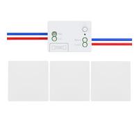 Cerhot RF433 Interrupteur sans fil kit radio interrupteurs sans fil pour eclairage interupteurs cinetiques sans fil sans pile telecommande a bouton (1Gang 3V1 White)