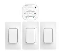 Cerhot US interrupteur sans fil sans piles kit interupteur sans fil autoalimente va et vient sans fil sans pile radio interrupteur a distance eclairage domestique wireless switch (US 1Gang 3V1 a)