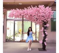 Cerisier Artificiel à Fleurs, Arbre à VœUx,Arbre Fait Main Rose PâLe 1.2-3m,Fleurs en Soie RéAliste, DéCoration IntéRieur/ExtéRieur, Mariage, Restaurant, Cadeau De FêTe,A,2x1.5m