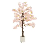 Cerisier artificiel avec fleurs roses Arbre de décoration Plante artificielle en