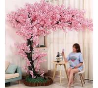 Cerisier Japonais Artificiel, Arbre Artificiel Fleur Cerisier Plante Cerisier Rose Simulation élevée en Pot Souhaitant Arbre intérieur, pour Maison, Bureau, FêTe, Mariage Extended-1.8x1m/70x39in